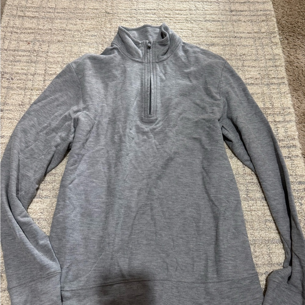 Vineyard Vines Men's Heather Gray Zip-Up Sweater